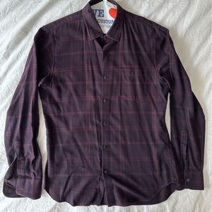 Bonobos Maroon Plaid Flannel